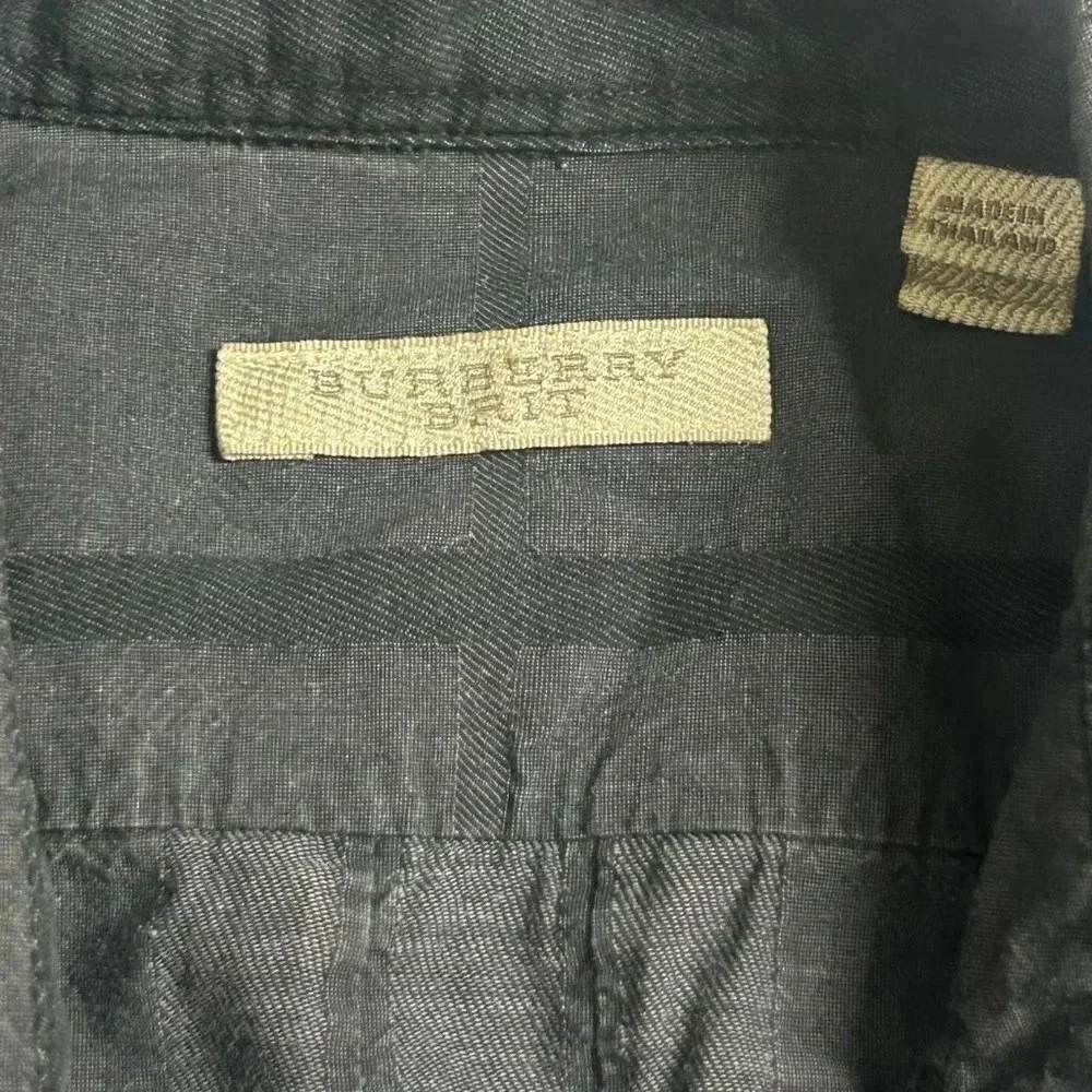 Burberry Button Down Grey Shirt Size Small - Picture 5 of 10